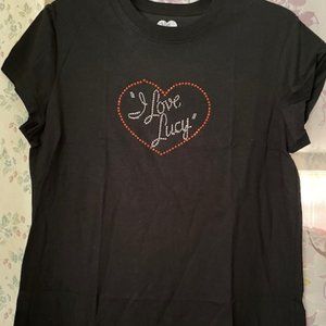 I Love Lucy Officially Licensed Rhinestone Logo T